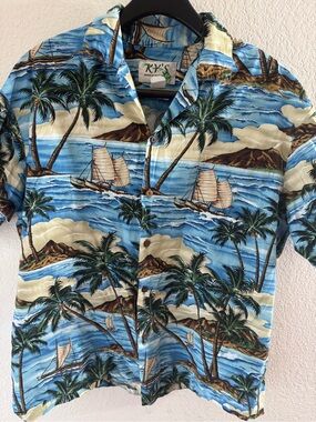 Vintage Ky’s Hawaiian Shirt with Coconut Buttons